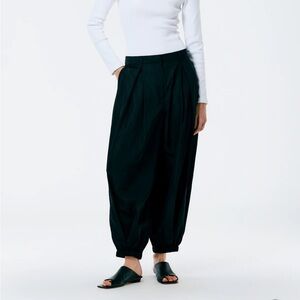 Tibi Italian Sporty Nylon Eden Pleated Balloon Pant - Size 10 Long